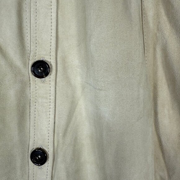 Vintage Dsquared 2 Button Down Natural Suede Maxi Skirt With Pockets Size 40/S - Picture 3 of 14